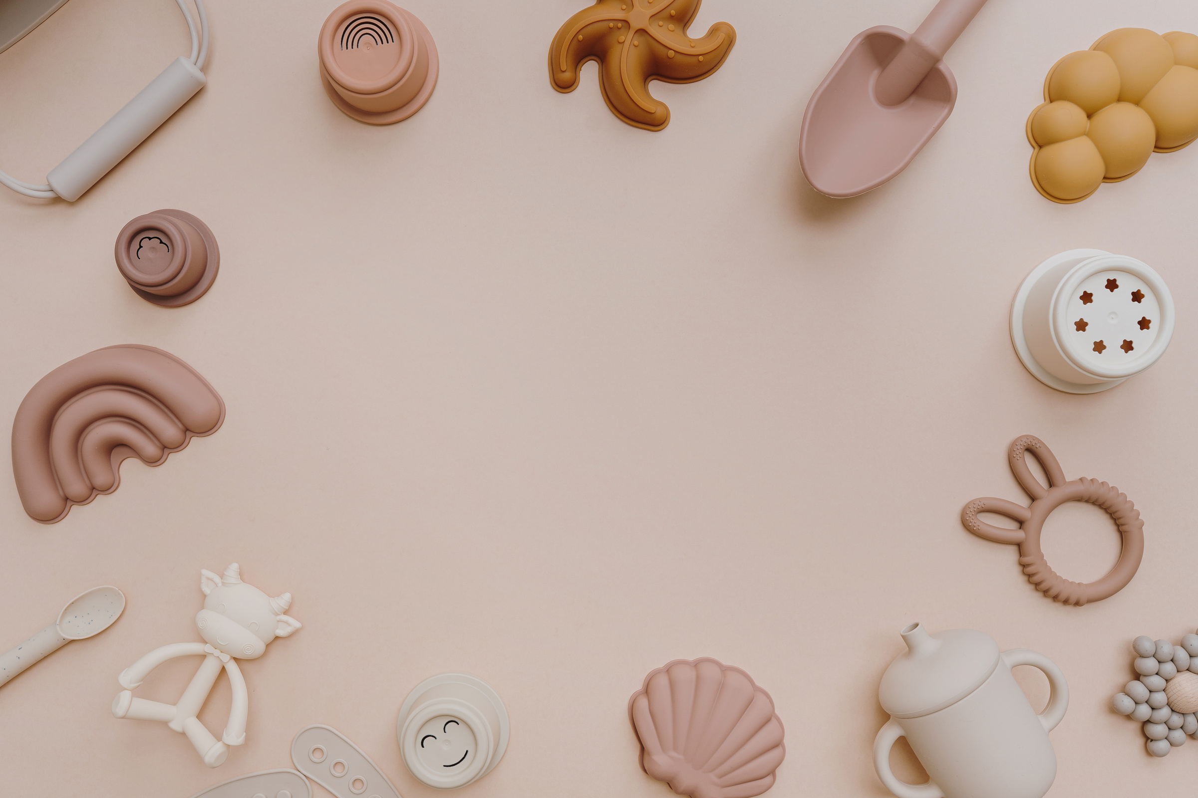 Baby Toys and Accessories Flat Lay